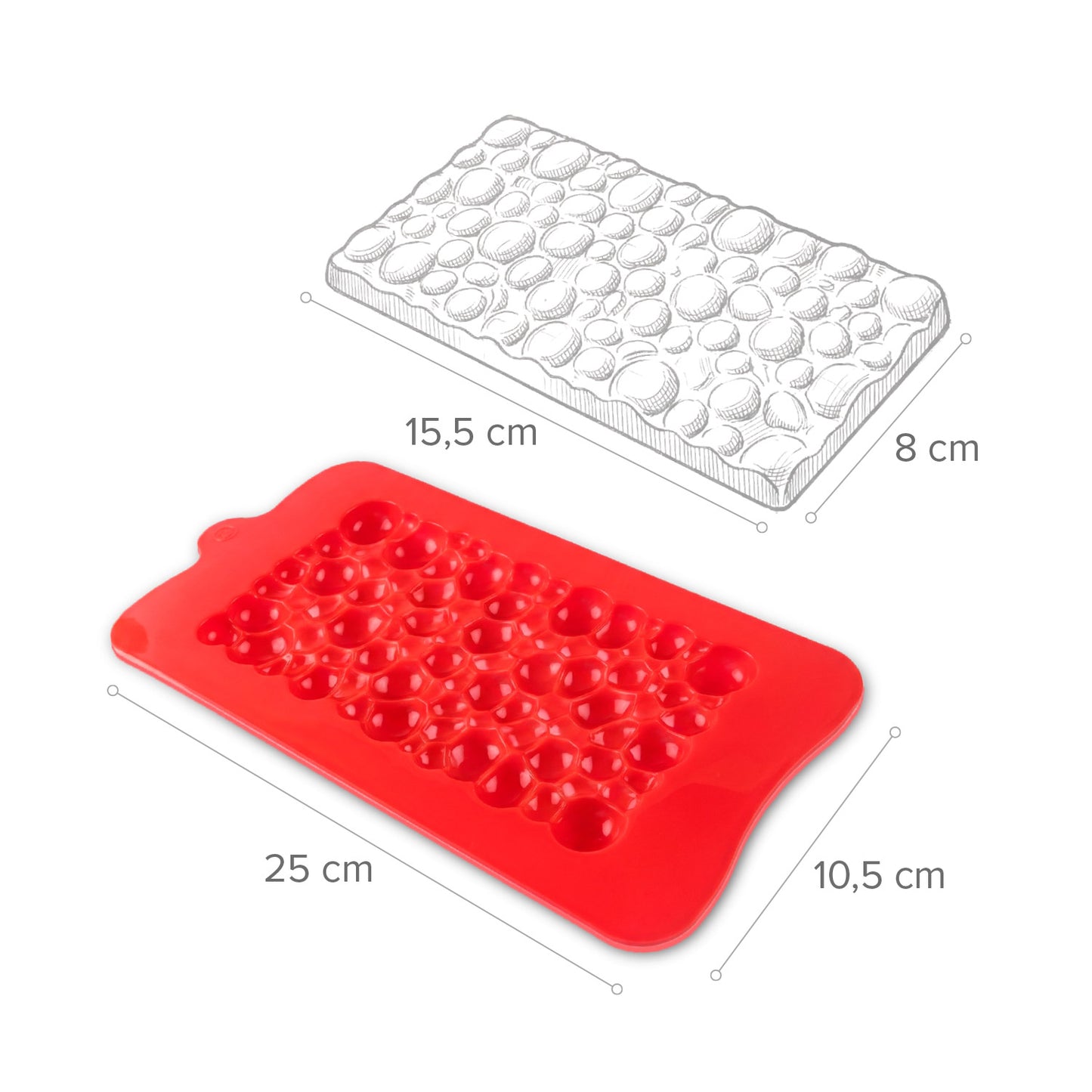 MOLDE DE SILICONE PARA TABLET DE CHOCOLATE COM BOLHAS- DK HO