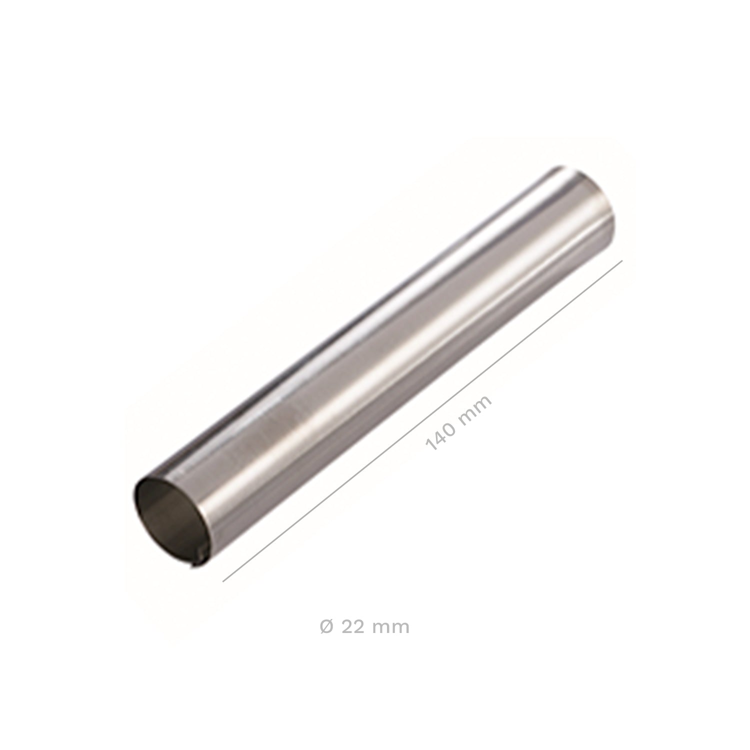 MOLDE TUBO ACERO INOX Ø 22 X 140MM