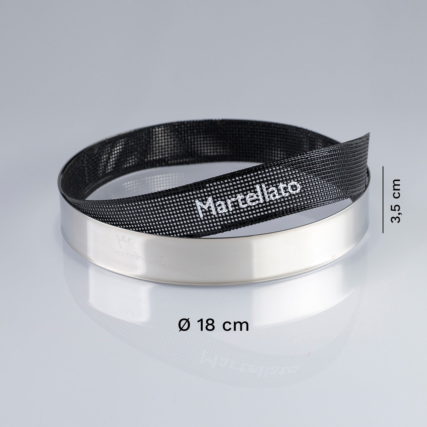 MOLDE ARO ACERO INOX Ø 18CM H 3,5CM