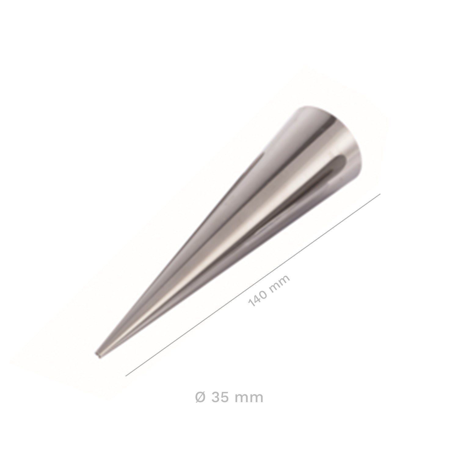 MOLDE CONO ACERO INOX Ø 35 X 140MM