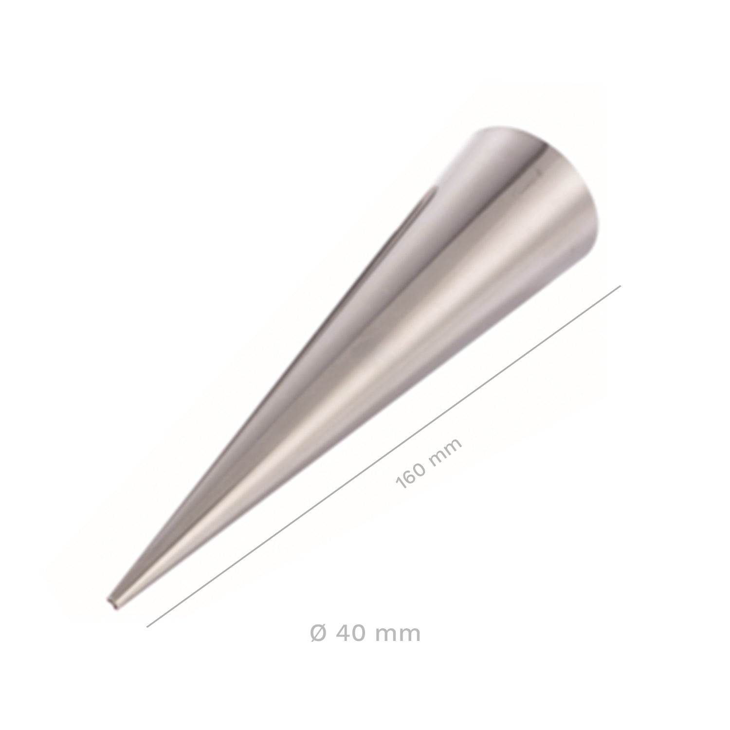 MOLDE CONO ACERO INOX Ø 40 X 160MM