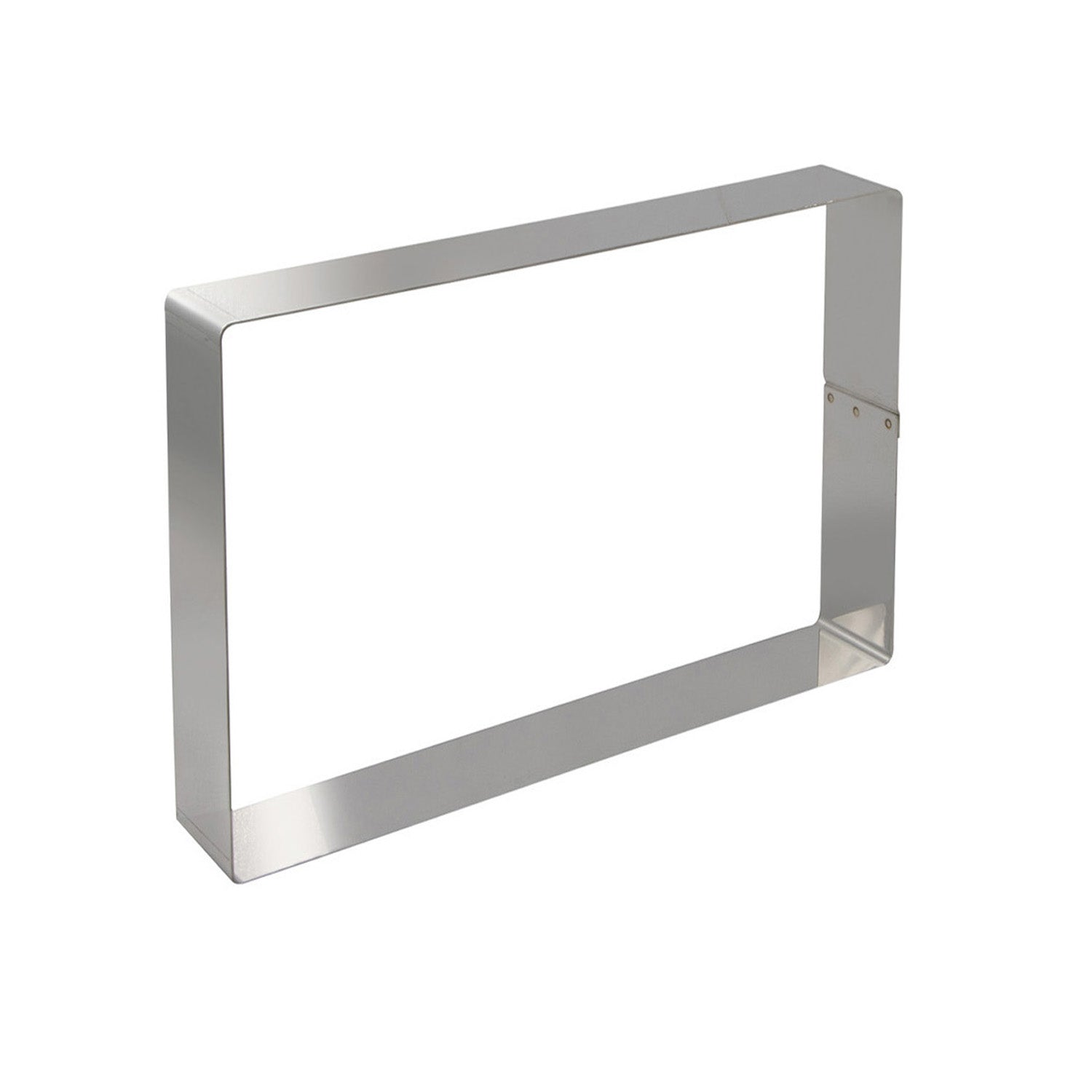 MOLDE RECTANGULAR EM AÇO INOXIDÁVEL. 40.3X30.3H4CM