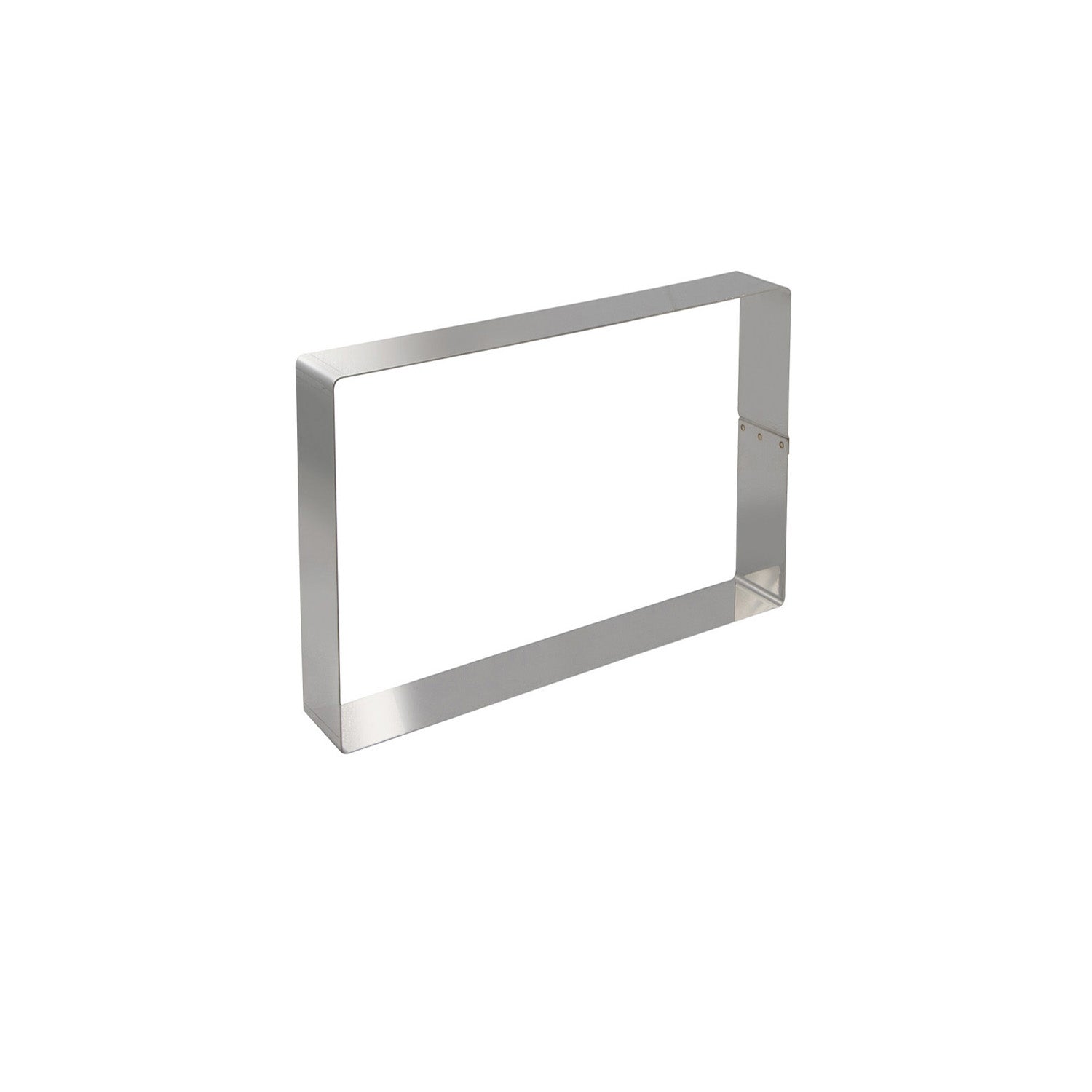 MOLDE RECTANGULAR EM AÇO INOXIDÁVEL. 24.3X14.2H4CM