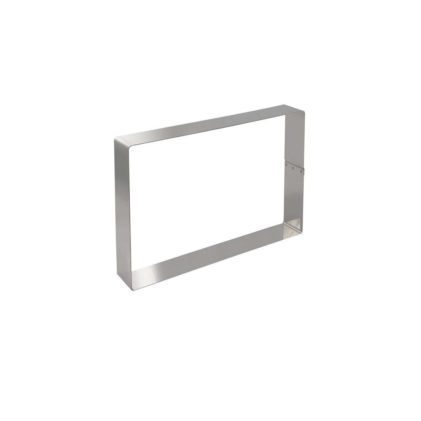 MOLDE RECTANGULAR EM AÇO INOXIDÁVEL. 24.3X14.2H4CM