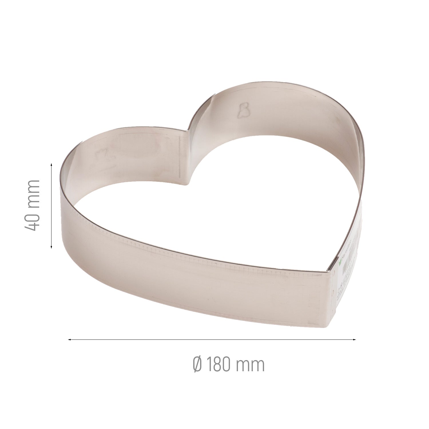 MOLDE CORAZÓN ACERO INOXIDABLE Ø 18CM H 4CM