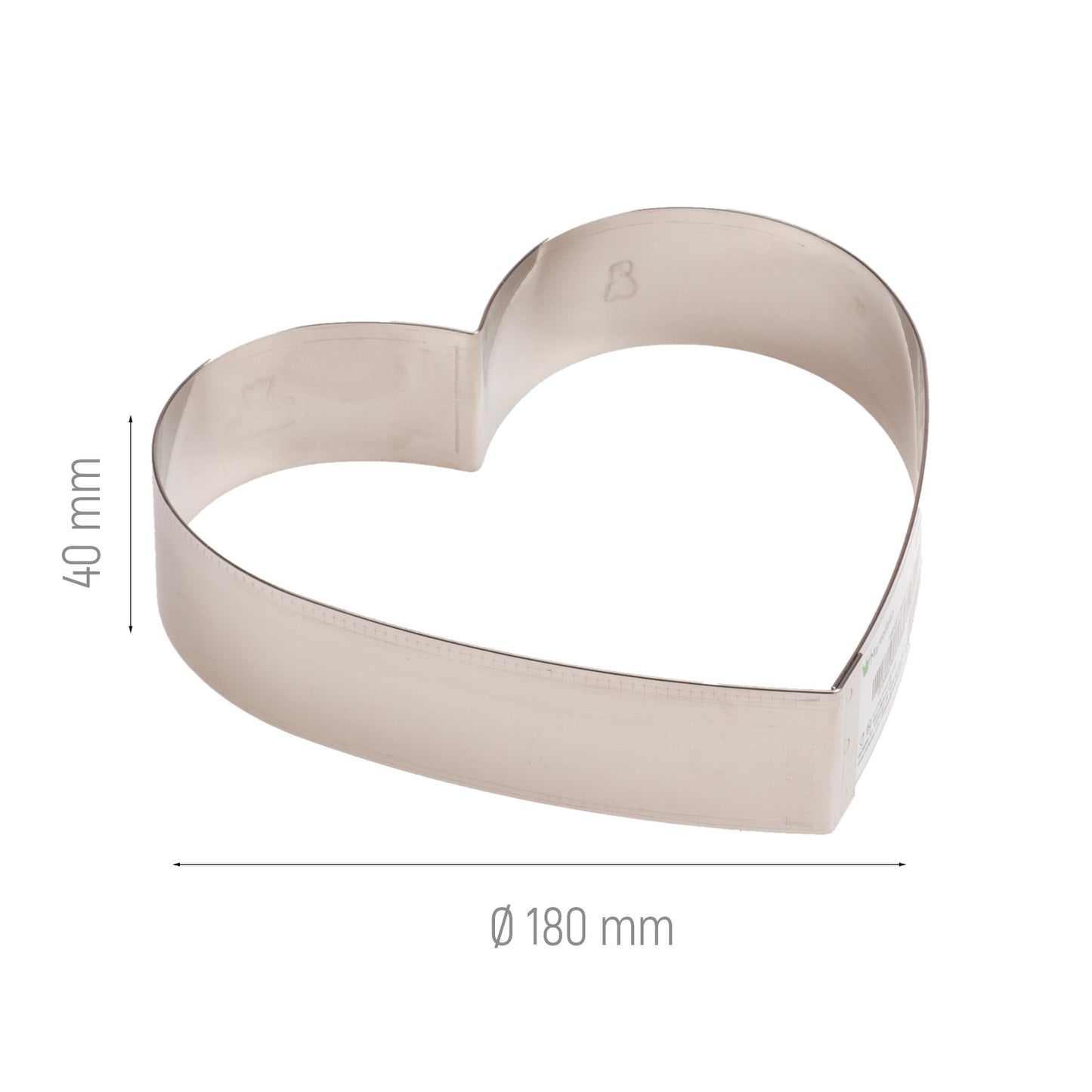 MOLDE CORAZÓN ACERO INOXIDABLE Ø 18CM H 4CM