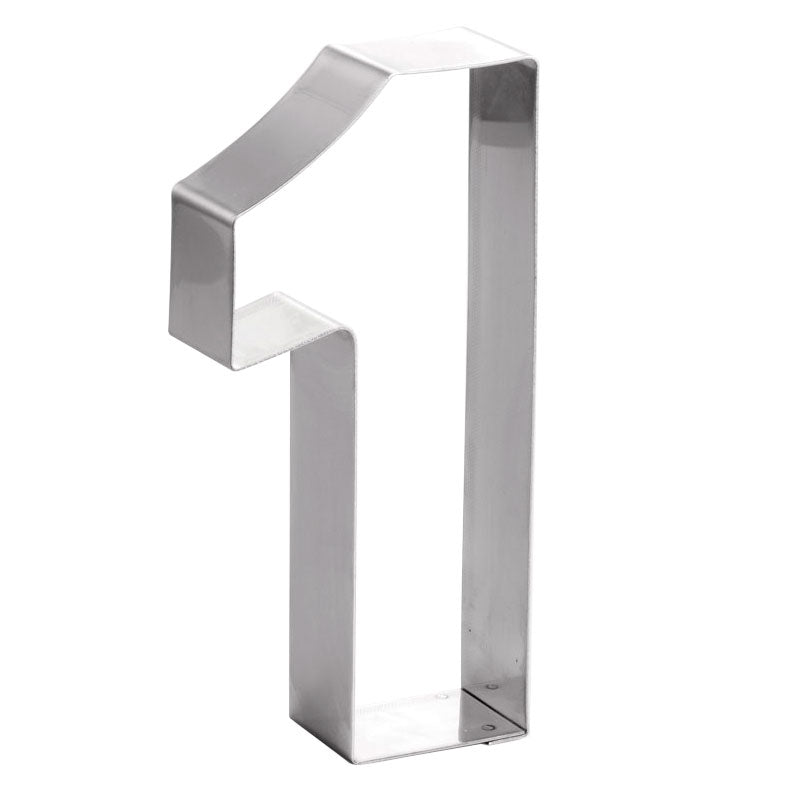 MOLDE ACERO INOX TARTA NÚMERO UNO 20 x 9,3 x 4 CM