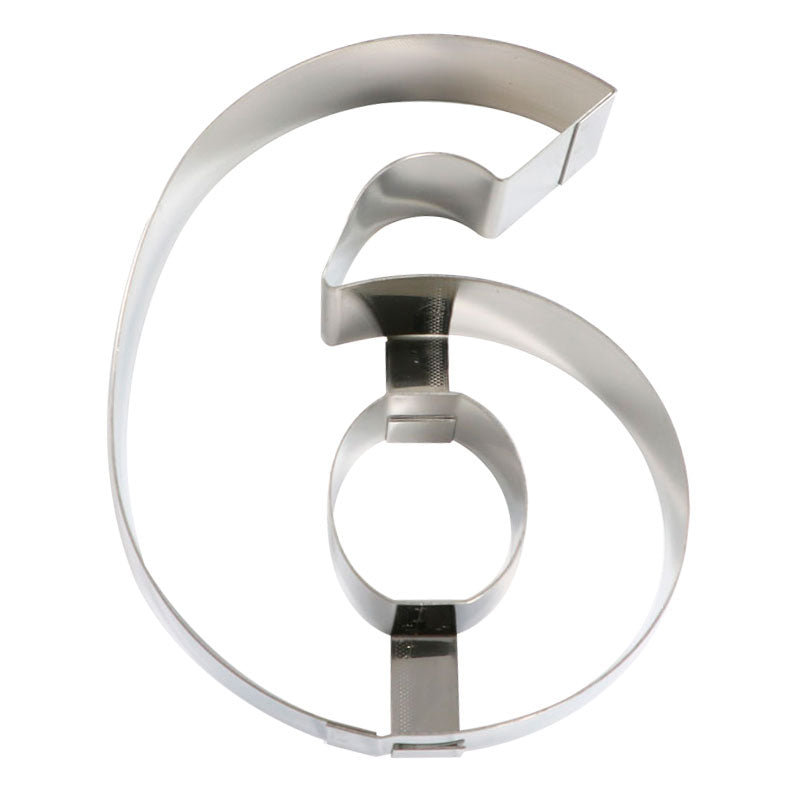 MOLDE ACERO INOX TARTA NÚMERO SEIS 20 x 16 x 4 CM