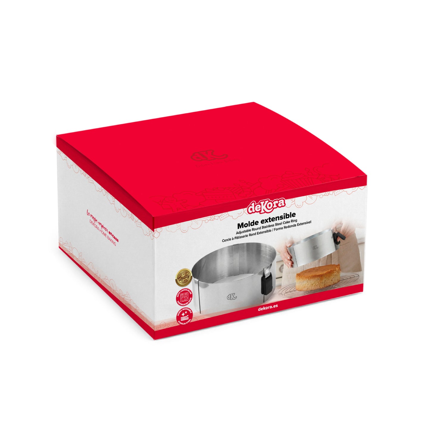 MOULE ROND EXTENSIBLE EN ACIER INOXYDABLEØ 18-30 H 10CM- HOM