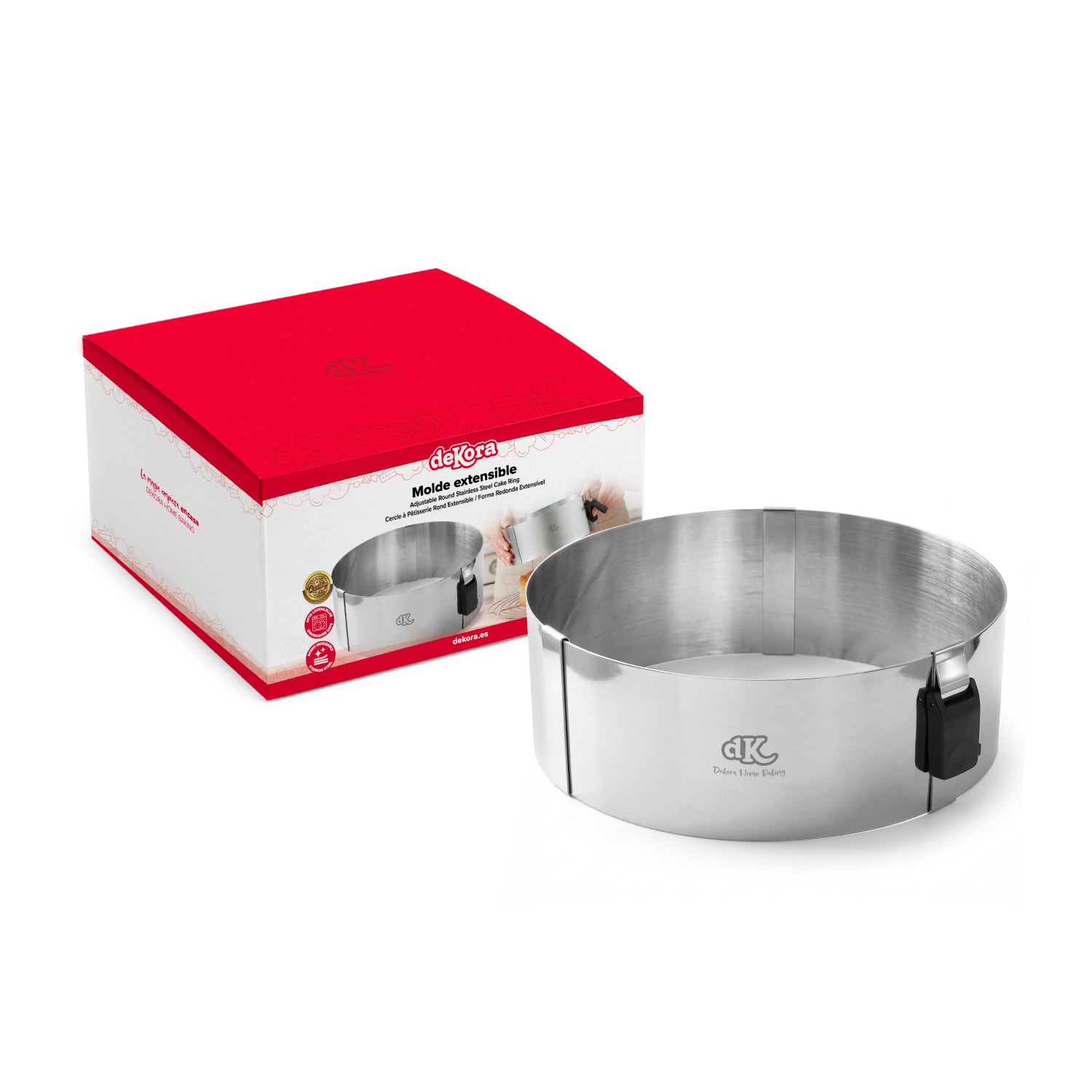 MOULE ROND EXTENSIBLE EN ACIER INOXYDABLEØ 18-30 H 10CM- HOM