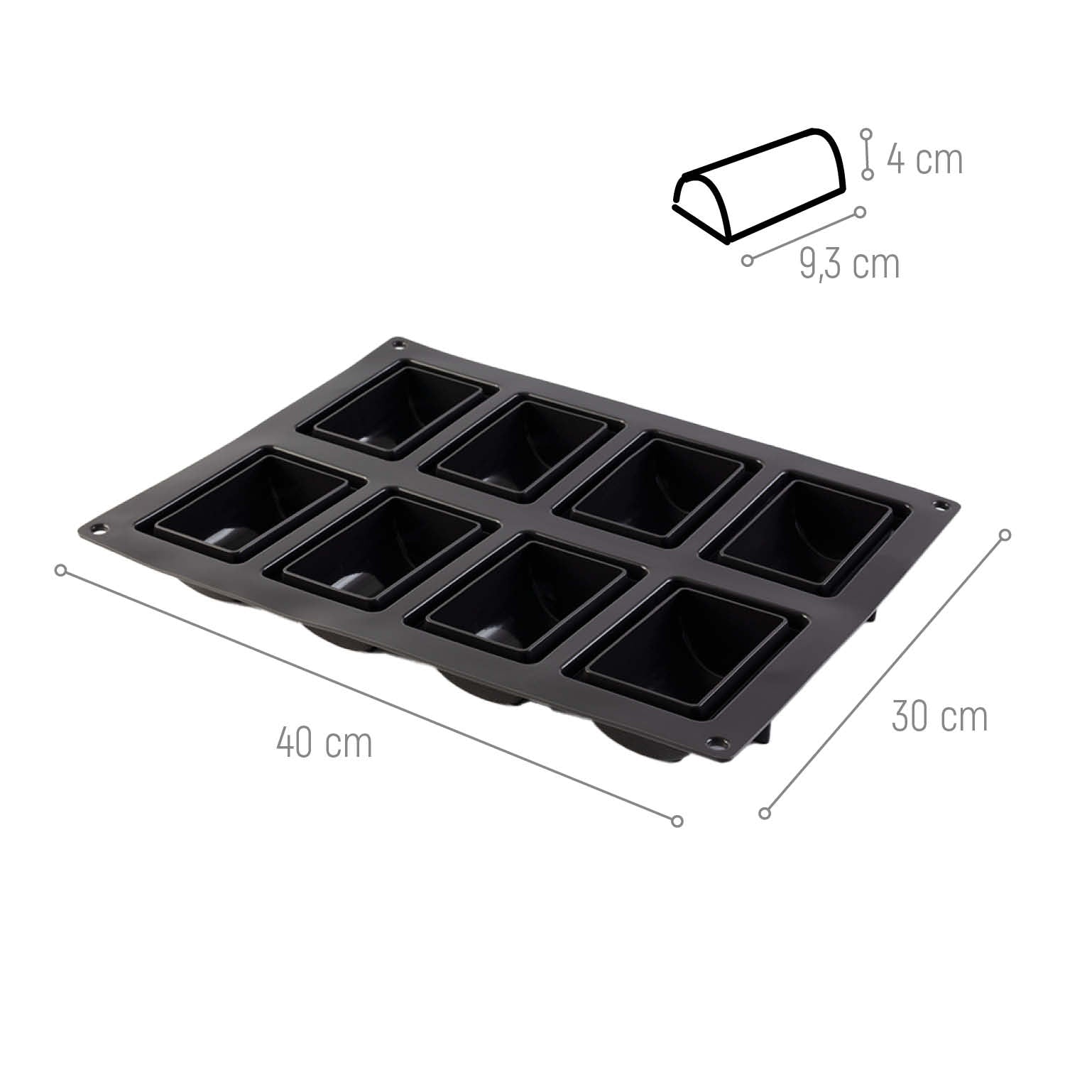 8 MOLDES INSPIRATION FLEXIPAN OUTONO 93X60X40MM  40X30CM