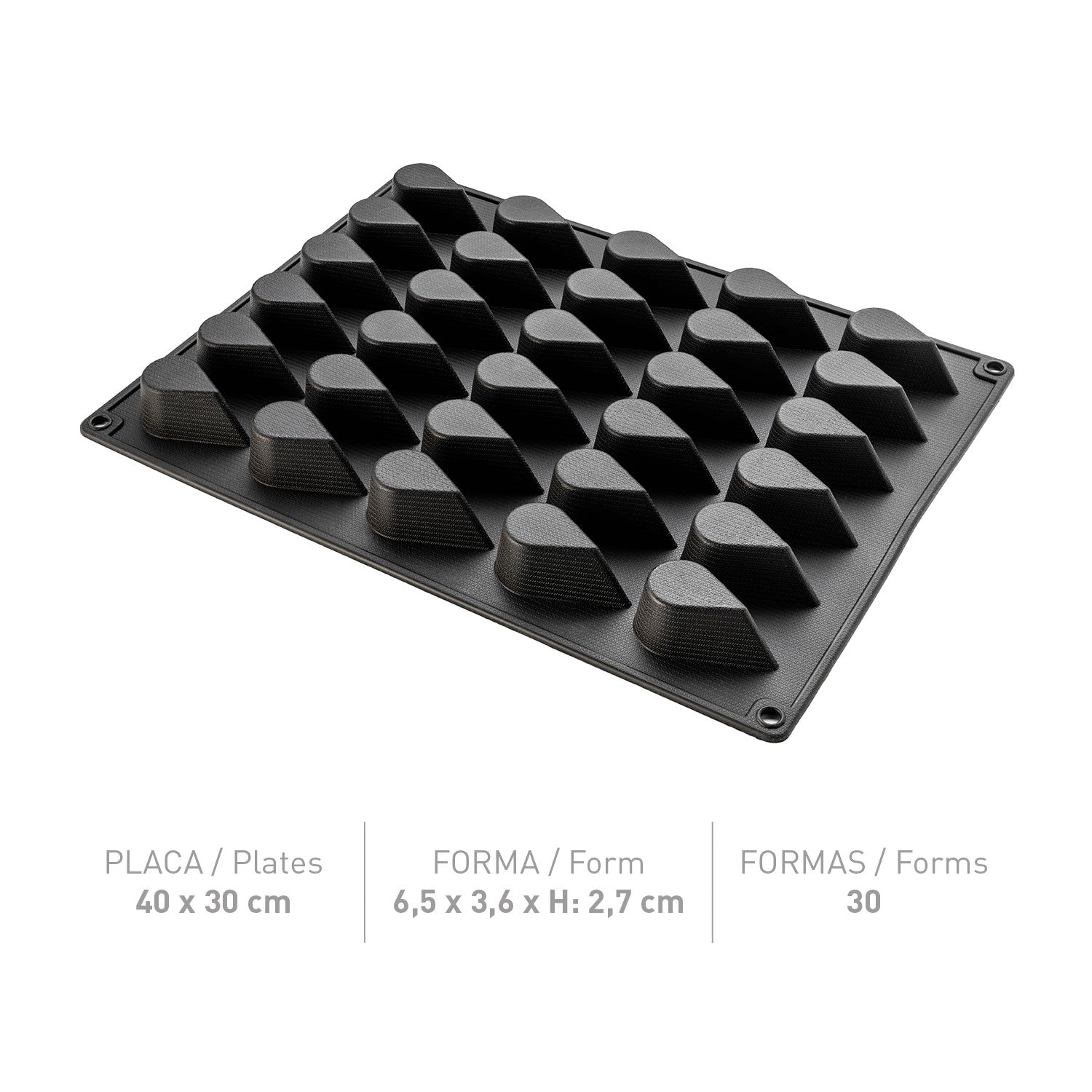 MOLDE INSPIRATION FLEXIPAN HOJAS 65X36X27MM  40X30CM