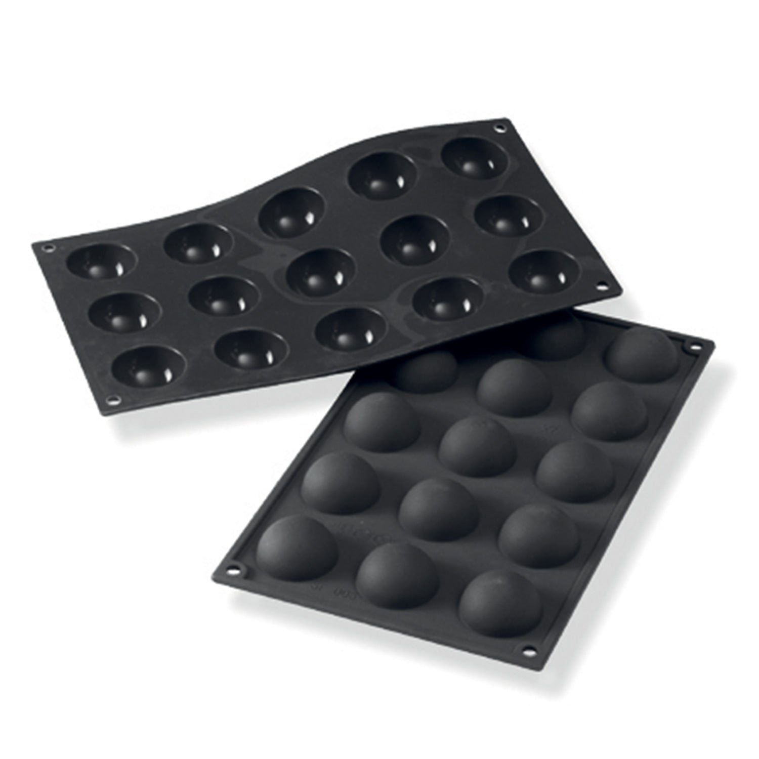 MOULE SILICONE 15 FORMES DEMI-SPHÈRE Ø 40X20 MM