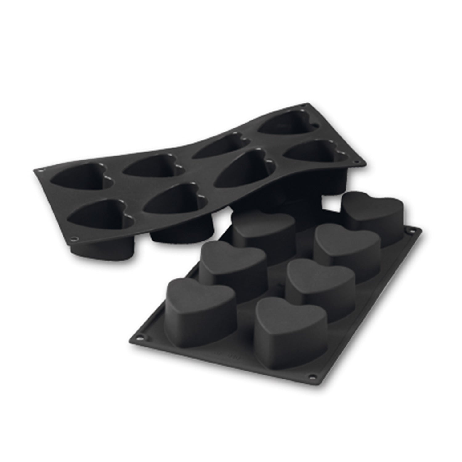 MOLDE SILICONA 8 FORMAS CORAZÓN 60x35 MM