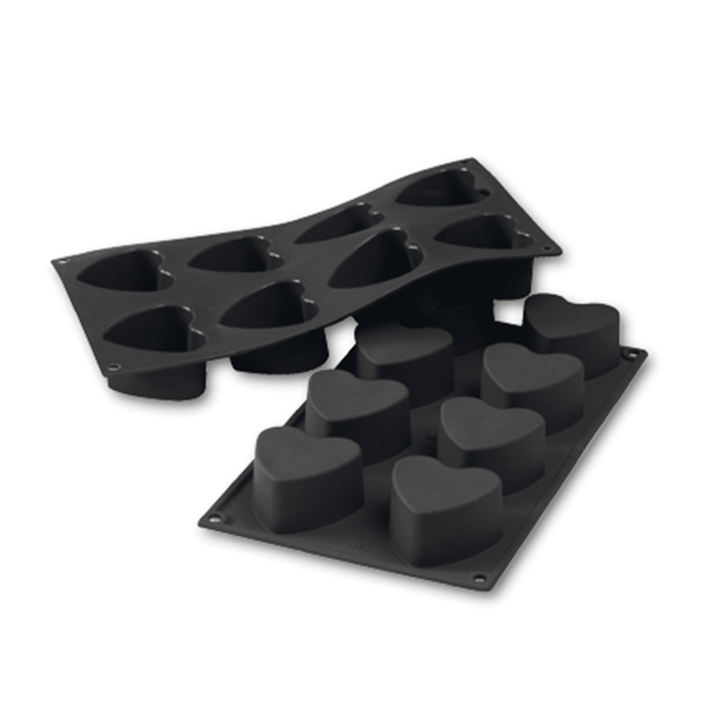 MOLDE SILICONA 8 FORMAS CORAZÓN 60x35 MM