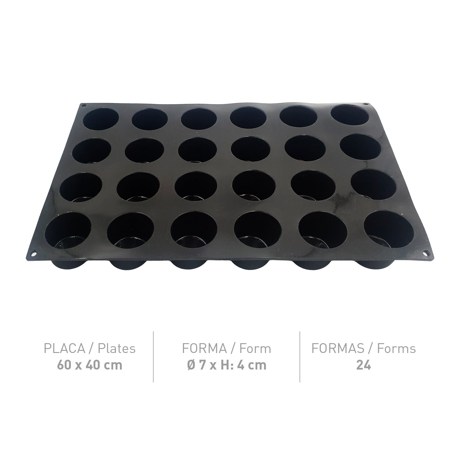 MOLDE INSPIRATION FLEXIPAN CILINDROS 70X40MM  60X40CM