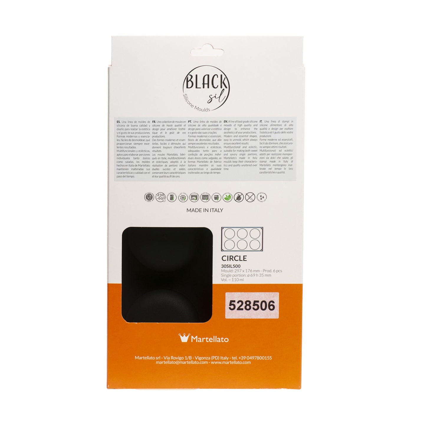 6 MOLDES CIRCLE  DIAM69 H35MM