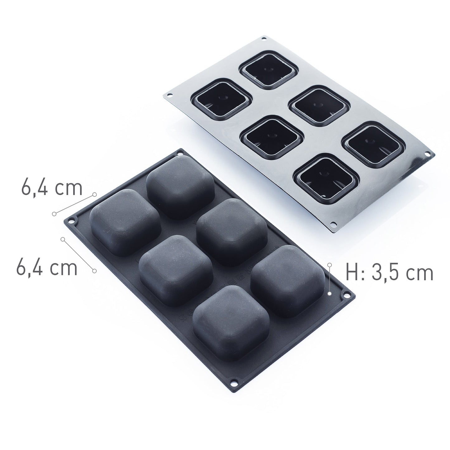 6 MOLDES CAIXA DIAM64X64 H35MM