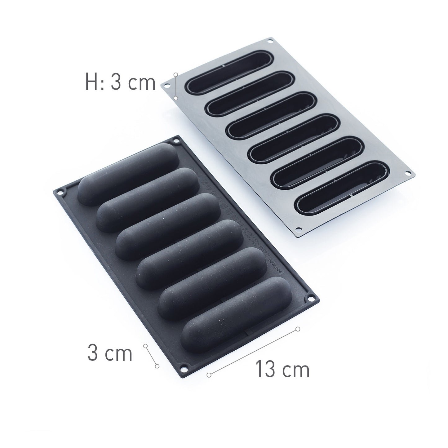 6 FORMAS PARA ECLAIR 130X30 H28 MM