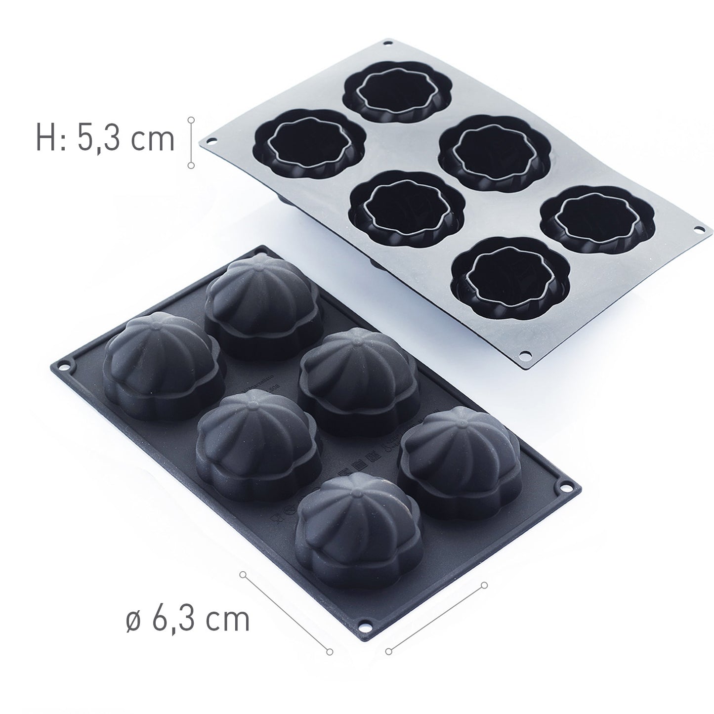 6 MOLDES HARMONY 63X63 H53 MM