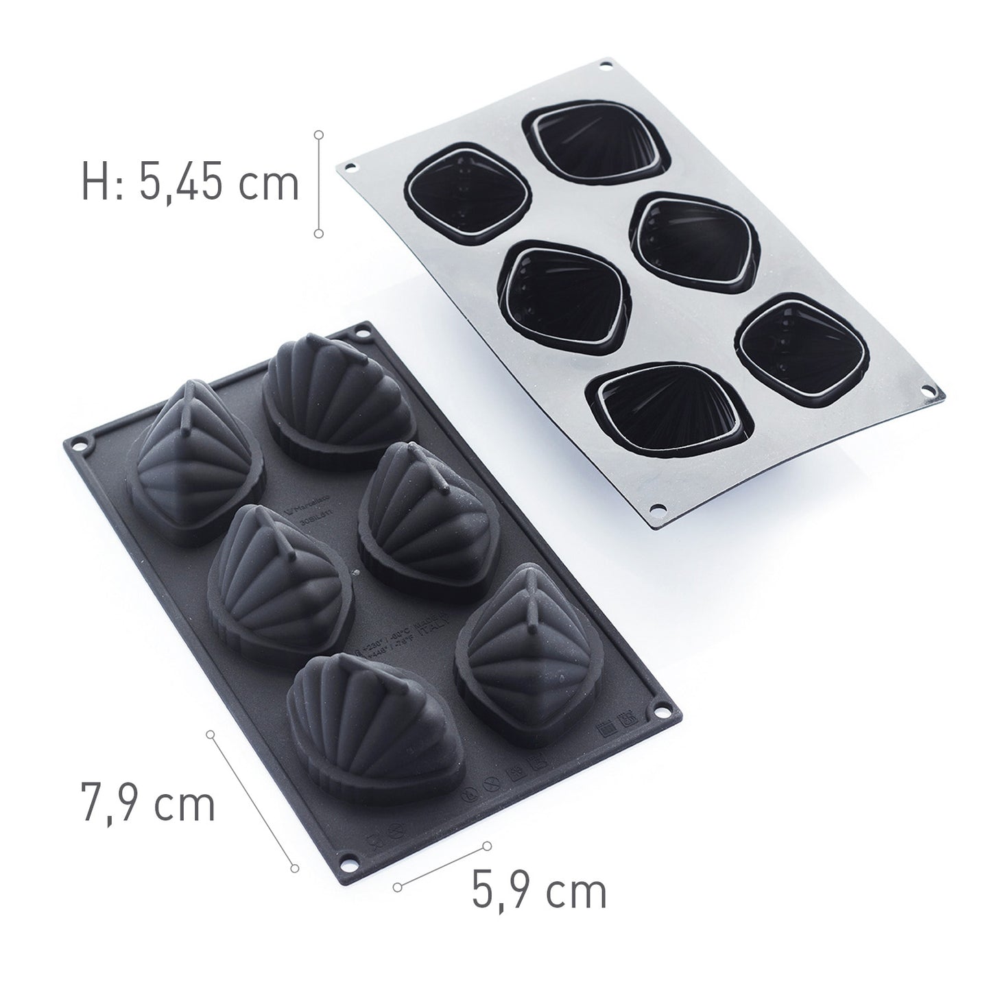 6 MOLDES CALIPSO 79X59 H 54,5 MM