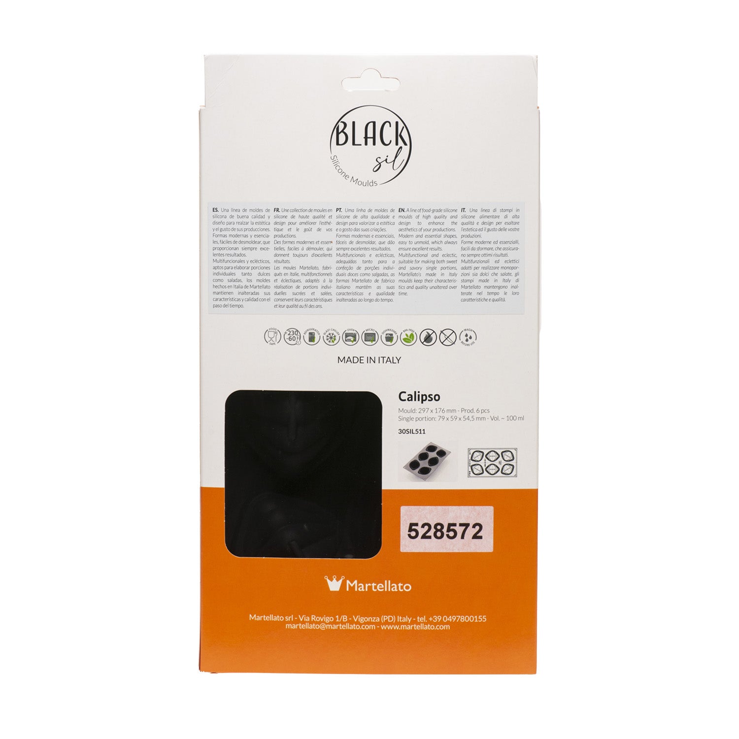 6 MOLDES CALIPSO 79X59 H 54,5 MM