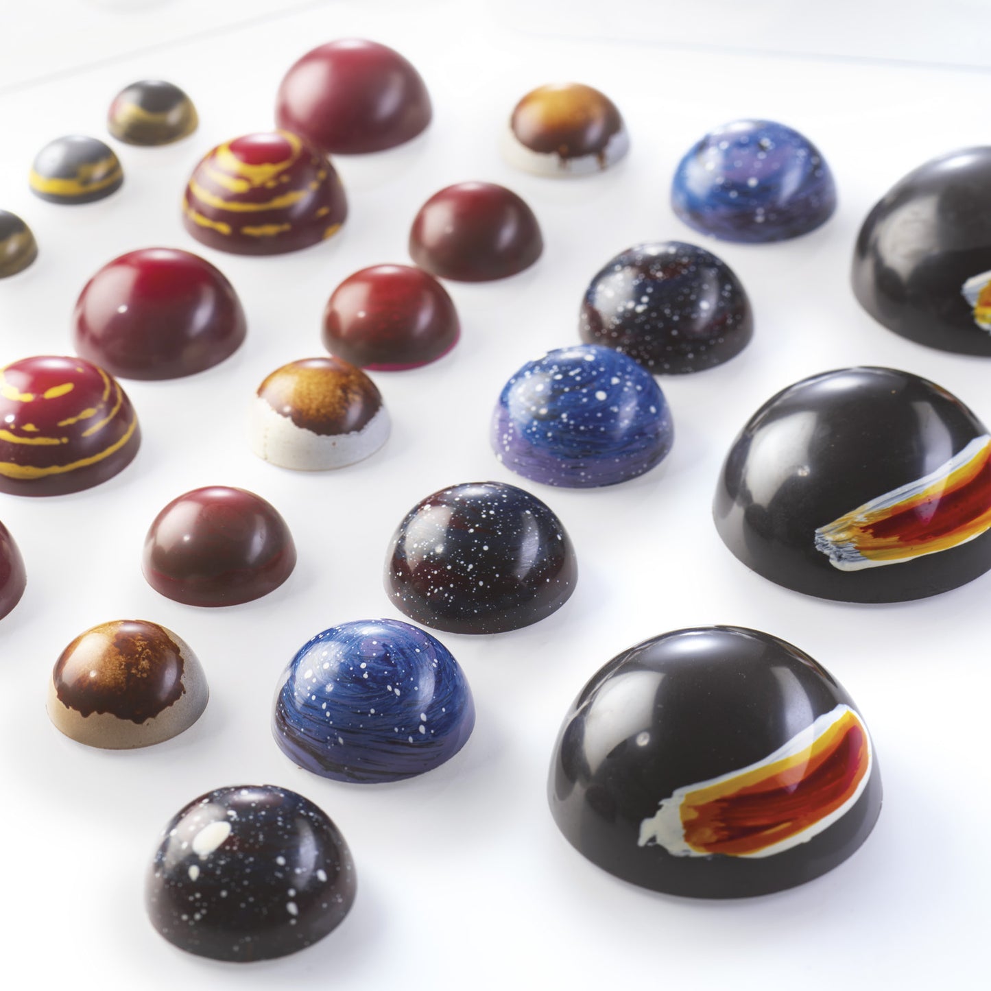 KIT 4 MOLDES TERMOFORMADO SEMIESFERA   Ø 50 - 90MM