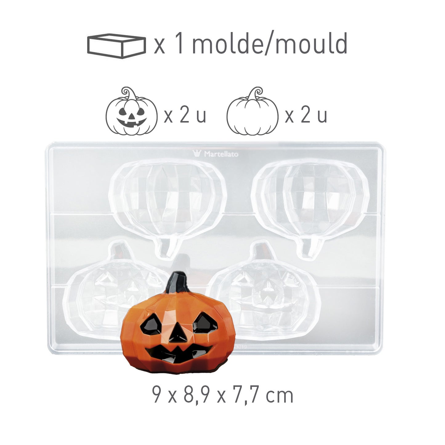 STAMPO PER ZUCCHE SENZA BPA 90 X 89 X 77,5 MM : 2 PEZZI