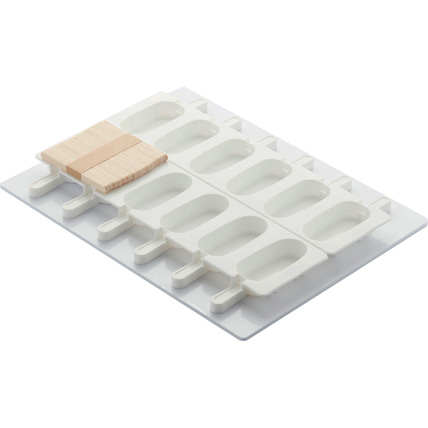 MOLDE DE GELADO CLÁSSICO - 2 MOLDES 390X146 MM E 50 PALITOS