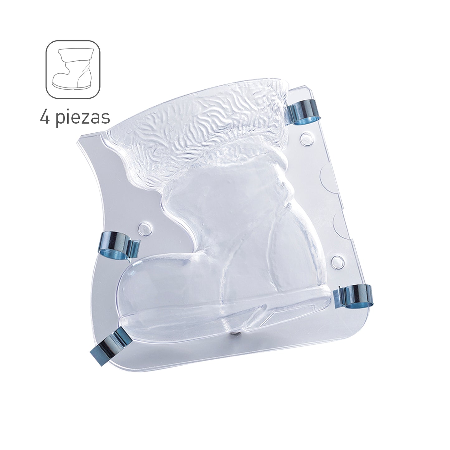 MOLDE PLÁSTICO TERMOFORMADO BOTA PAPÁ NOEL 3D H135MM