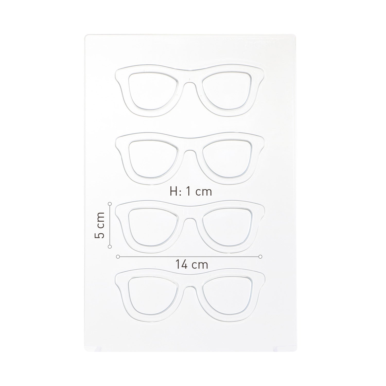 KIT 2 MOLDES PLÁSTICO TERMOFORMADO BIGOTE Y GAFAS | 8U
