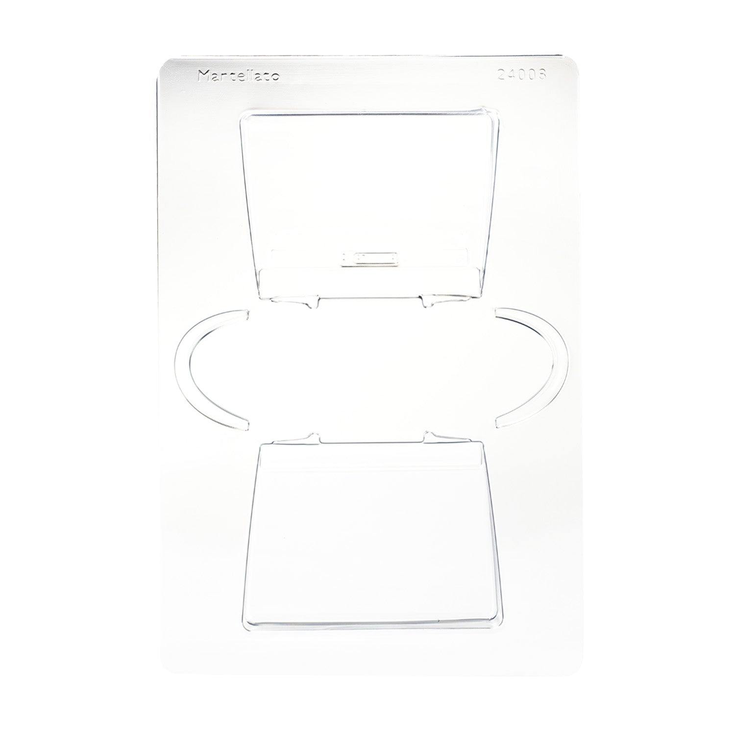 KIT 2 MOLDES PLÁSTICO TERMOFORMADO BOLSO 119X52 H126MM