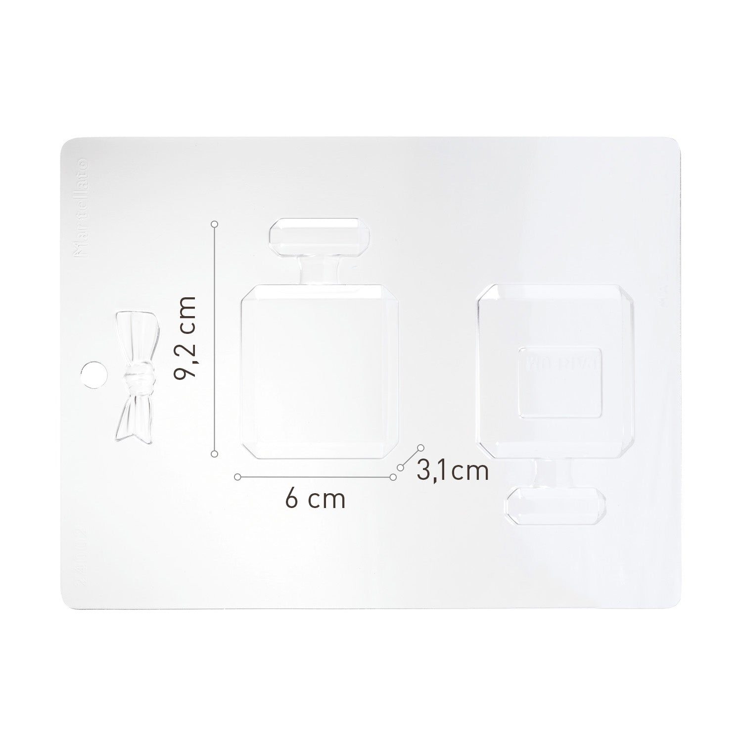 KIT 2 MOULES THERMOFORMÉS EN PLASTIQUE PARFUM 60X31XH92MM