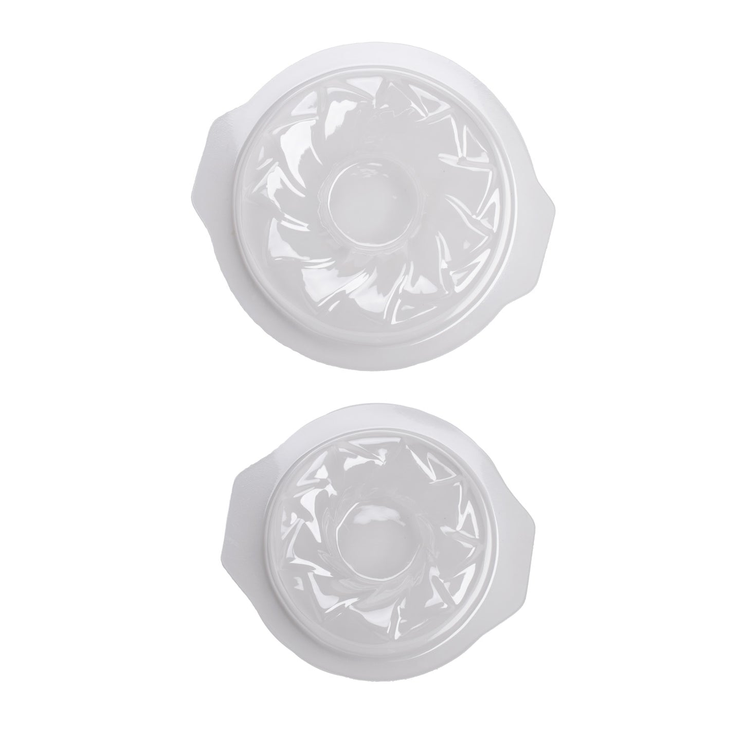 KIT 2 MOLDES PLÁSTICO SEMI FRÍO REDONDO GRANDE/PEQUEÑO