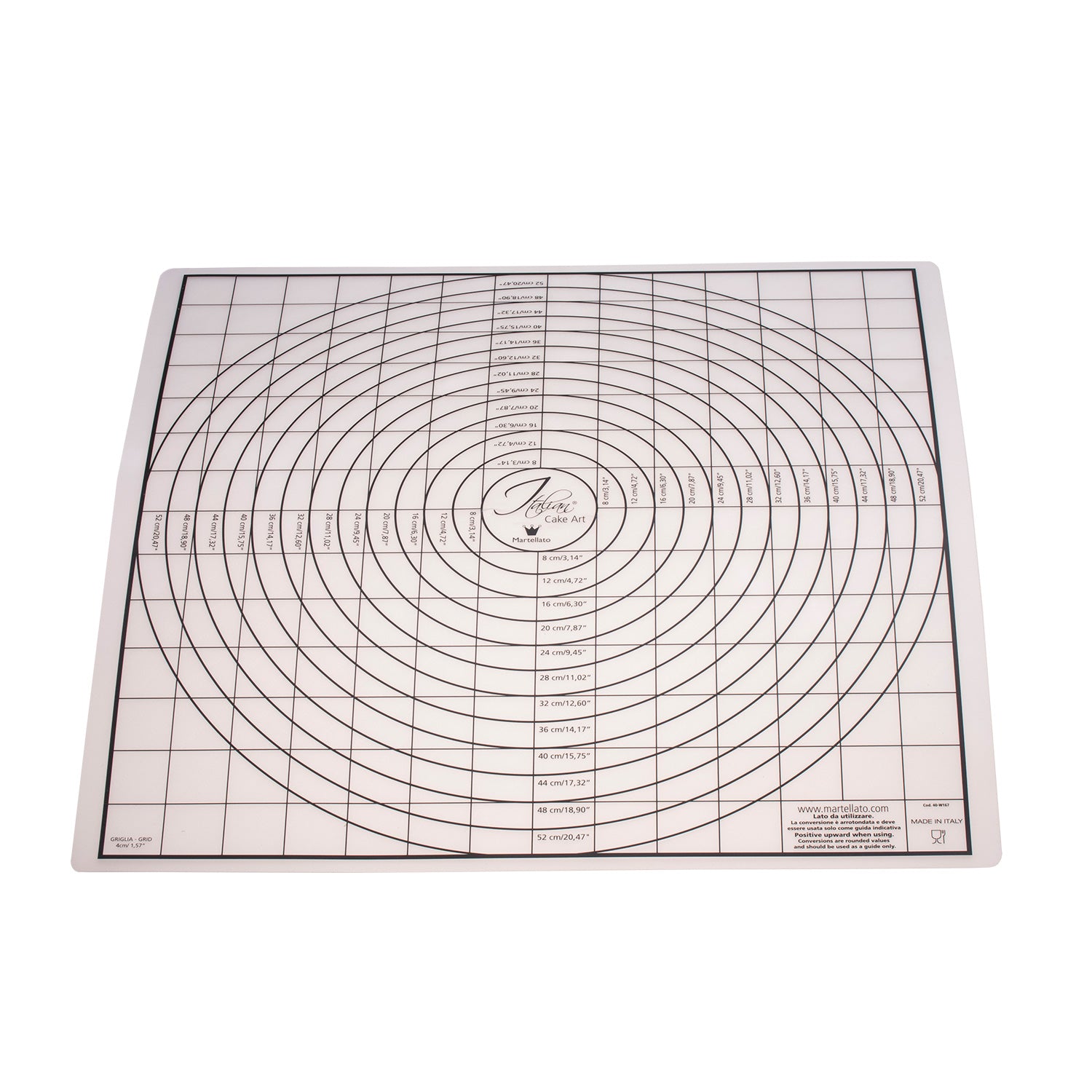 TAPIS ANTIDÉRAPANT AVEC CERCLES CONCENTRIQUES 60X58CM