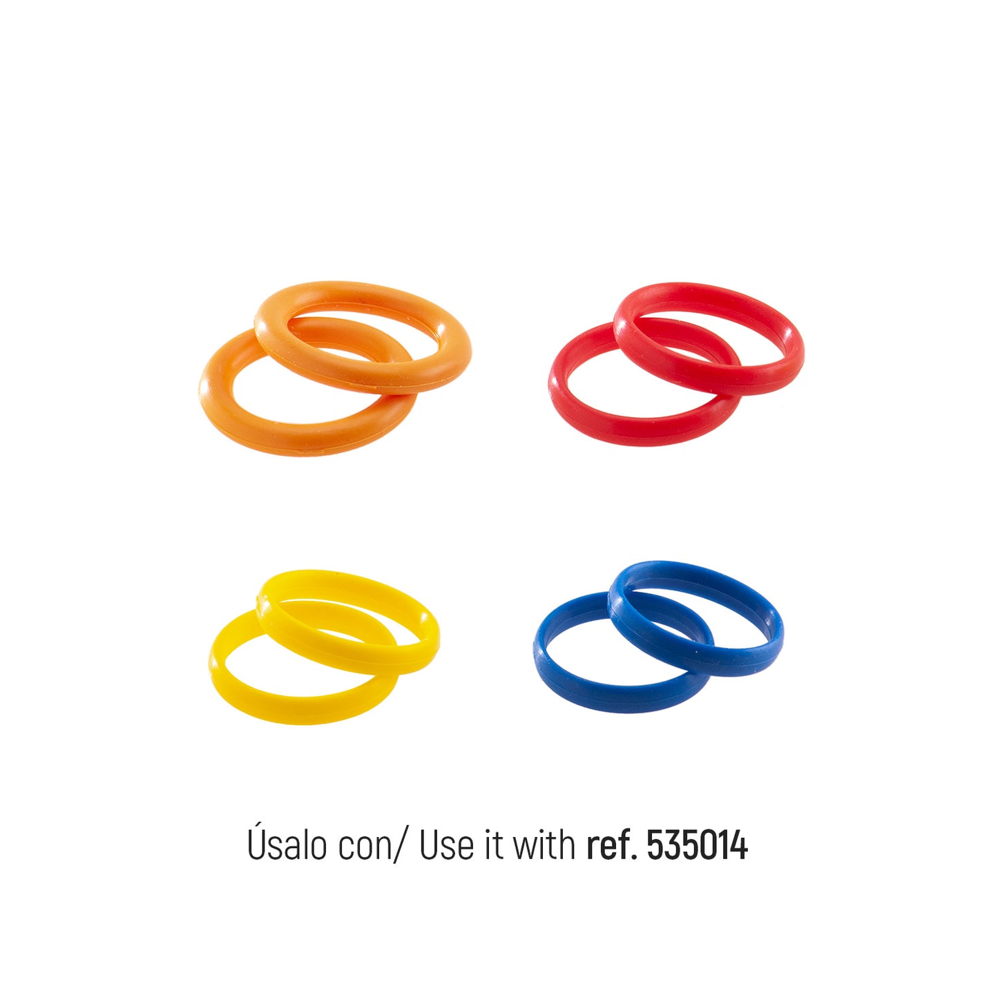 SET 8 ANILLOS SURTIDO PARA RODILLO DE Ø 25MM | 4-5-6-10MM