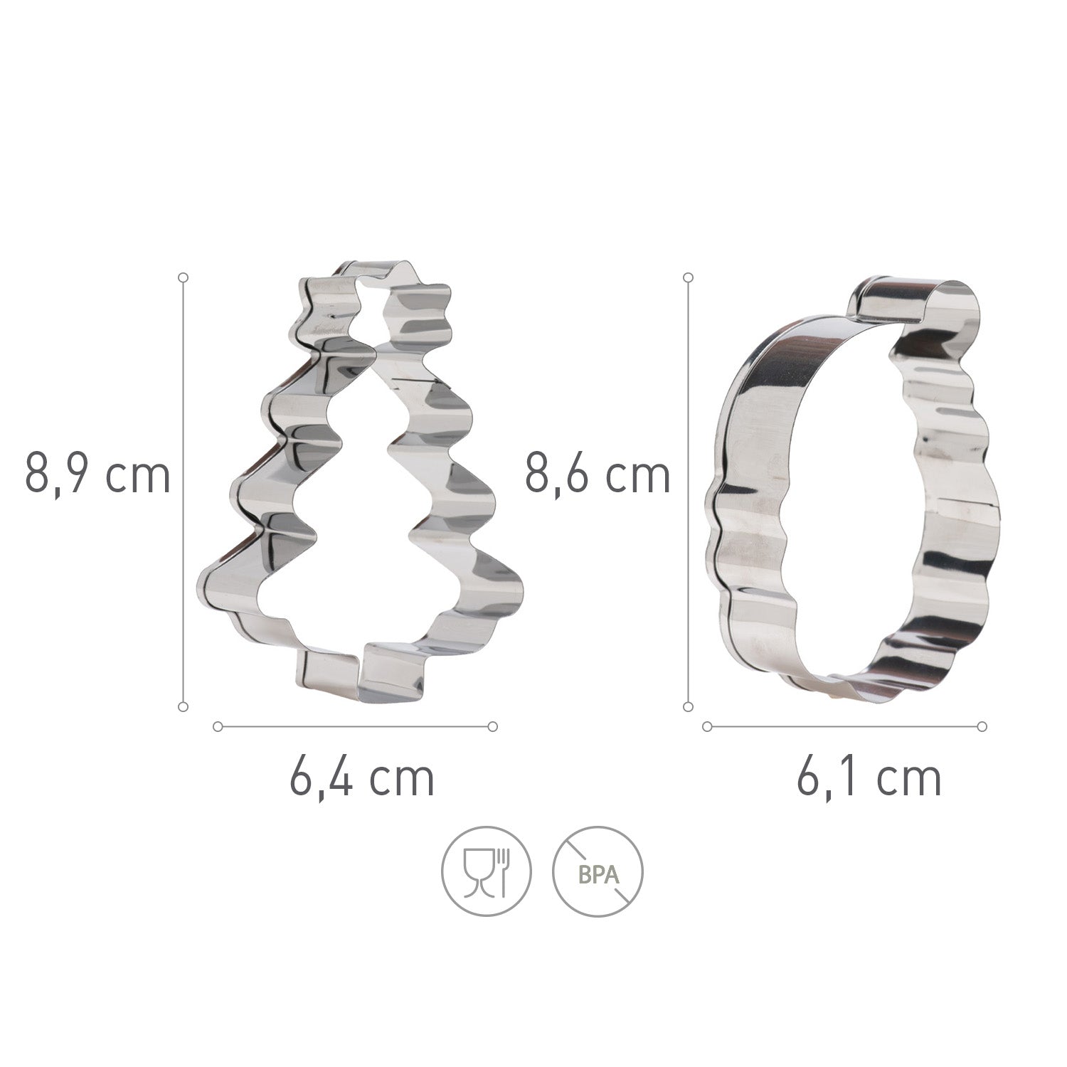 SET 2 CORTAPASTAS NAVIDAD