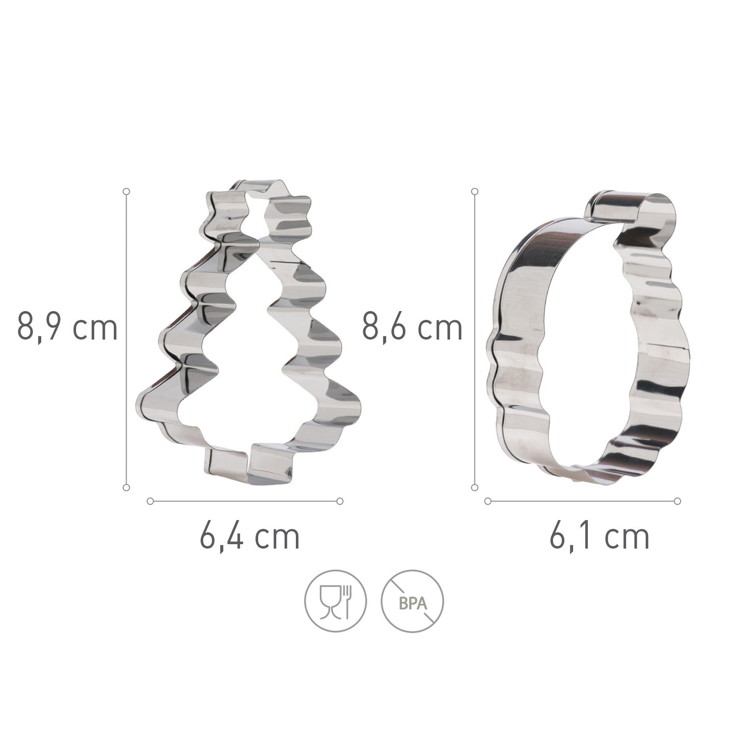 SET 2 CORTAPASTAS NAVIDAD