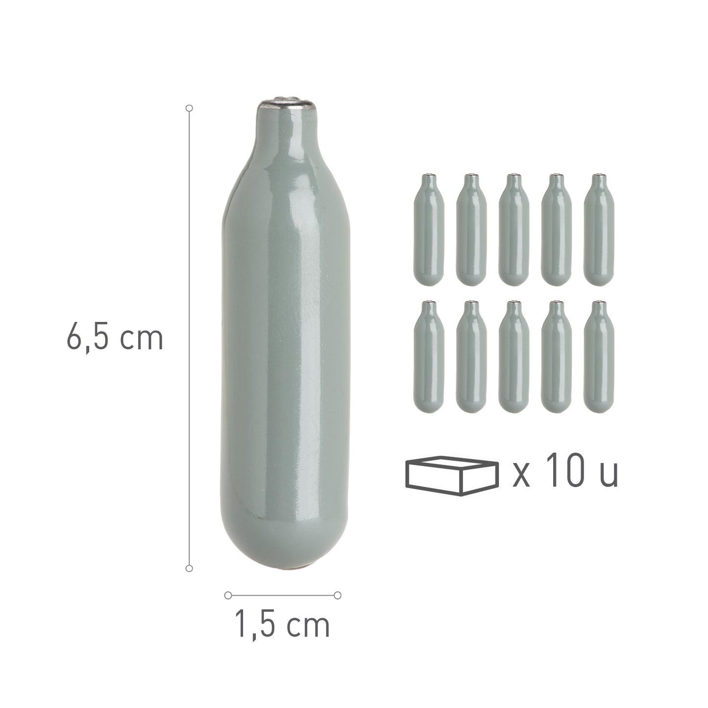 CARTUCHO PARA SIFÓN CREMA (NO2) 10 UDS