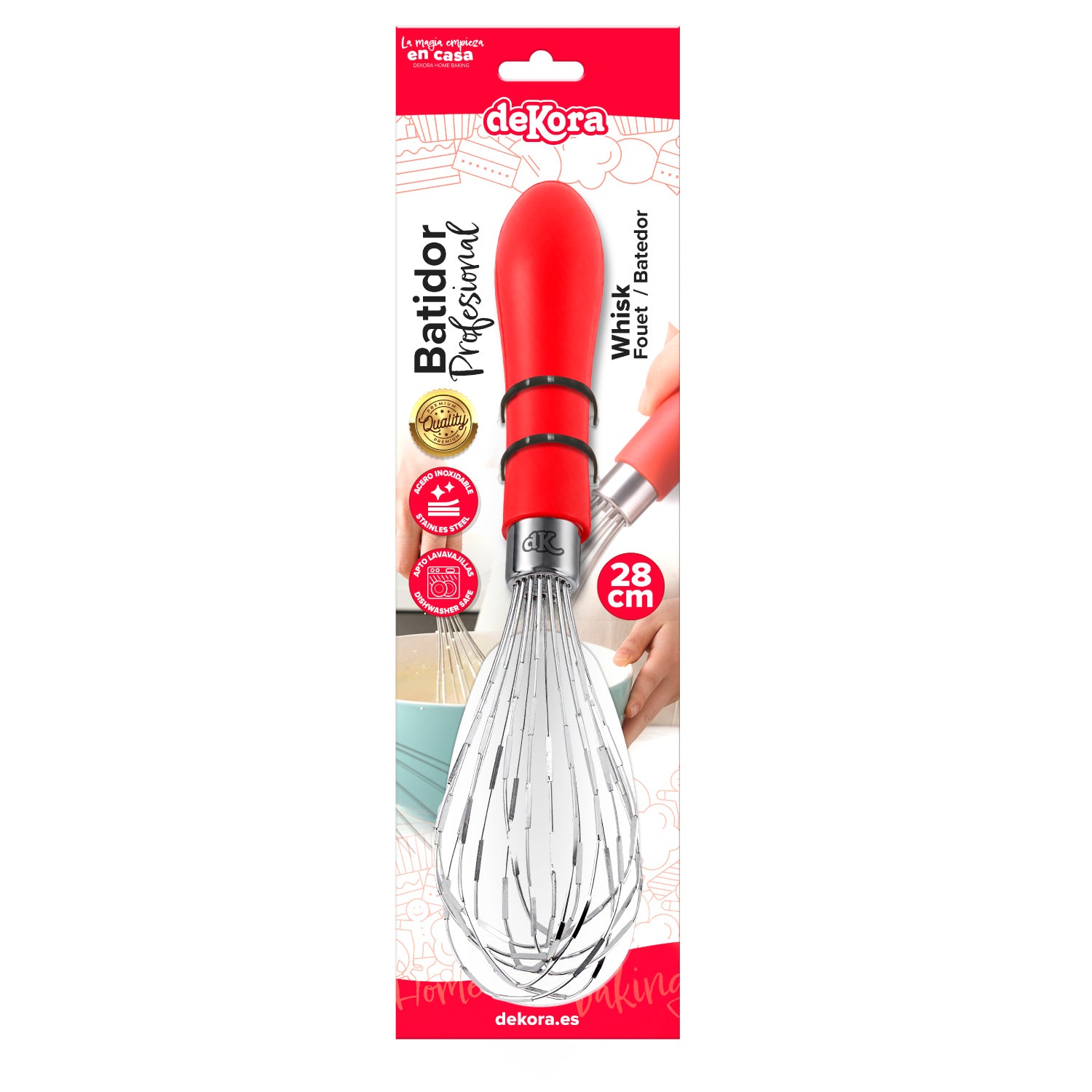 FOUET ERGONOMIQUE 28 CM- DEKORA HOME BAKING