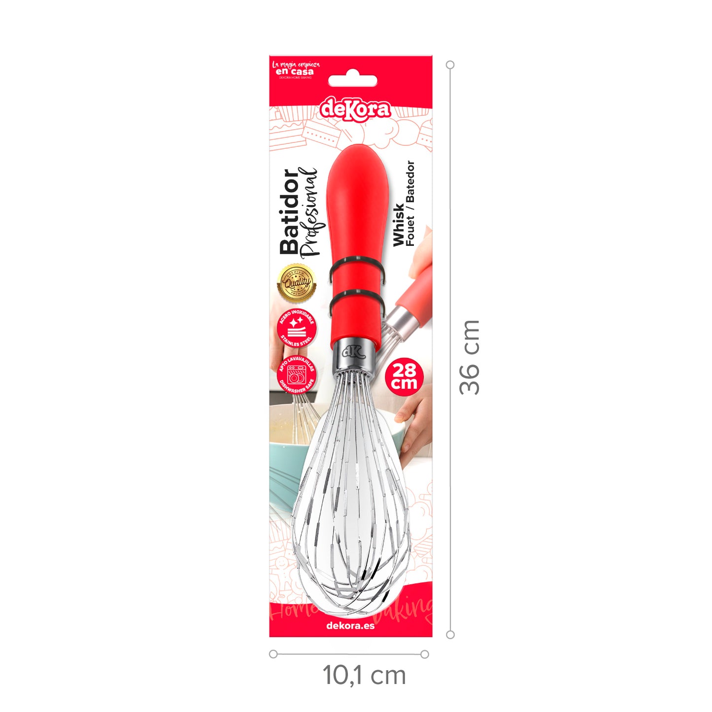 FOUET ERGONOMIQUE 28 CM- DEKORA HOME BAKING