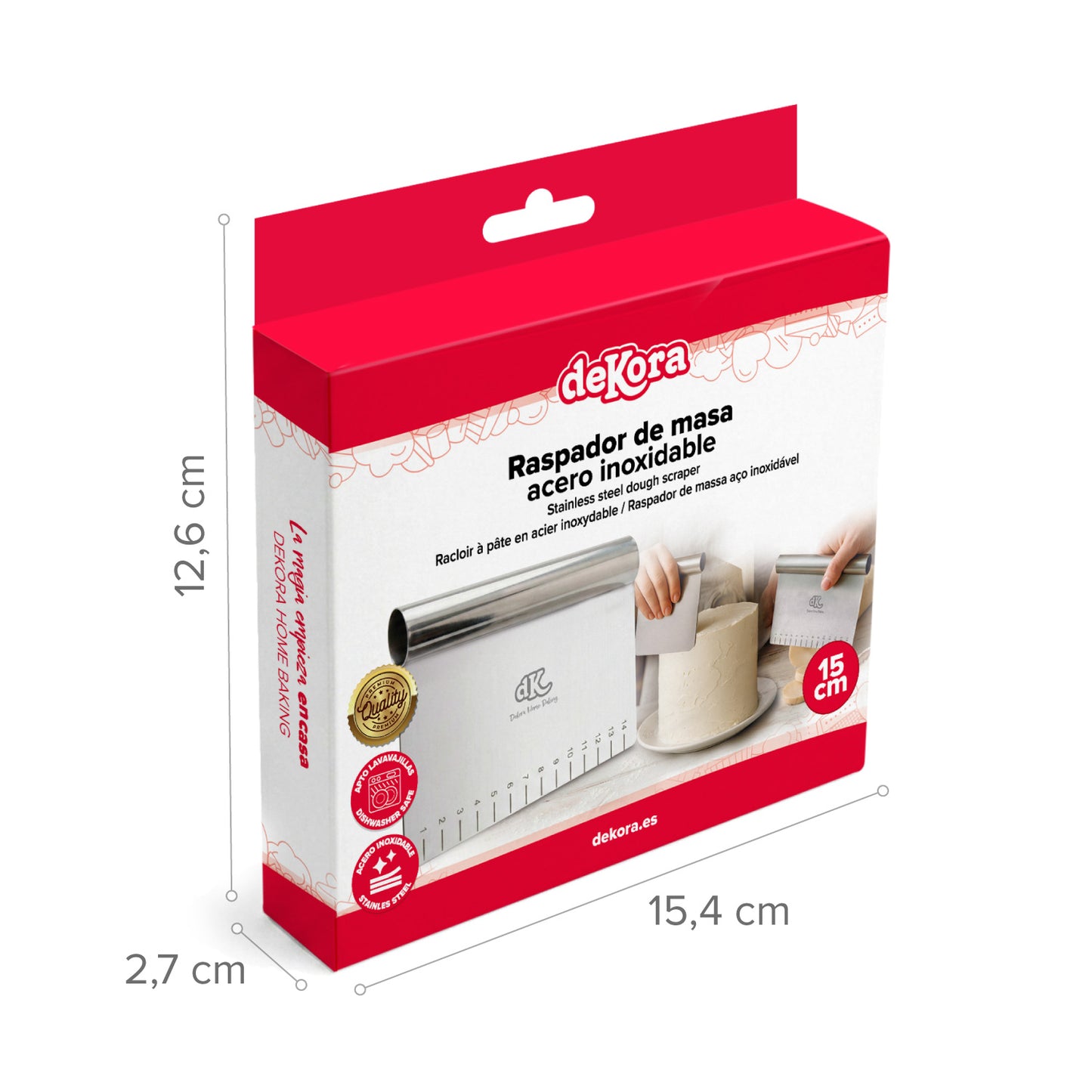 RASPADOR DE MASA ACERO INOXIDABLE 15CM HOME BAKING
