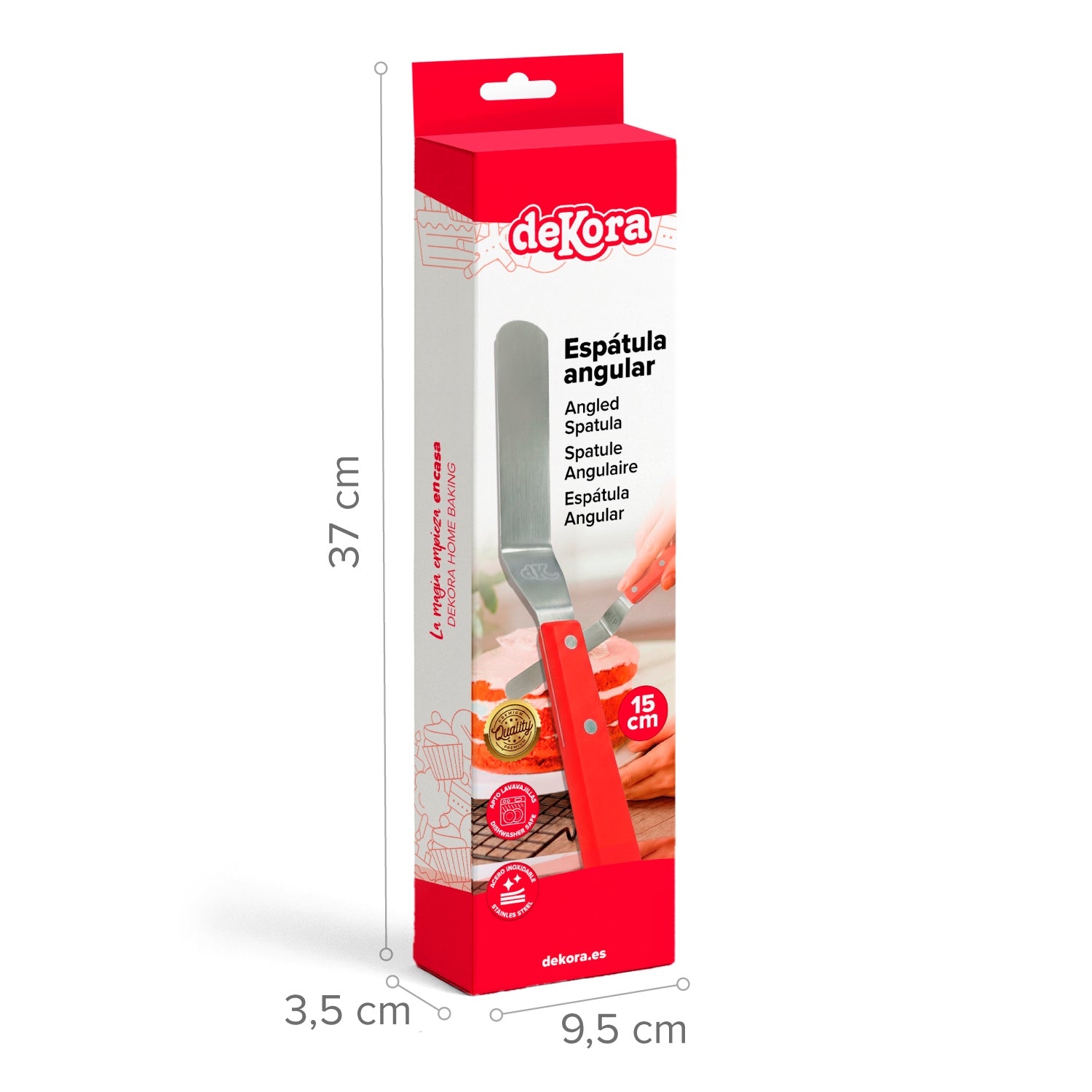 SPATOLA ANGOLARE 15 CM IN ACCIAIO INOX.- DEKORA HOME BAKING
