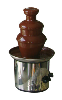 FONTE CHOCOLATE PEQ. BASE AÇO INOX 21xH42 cm