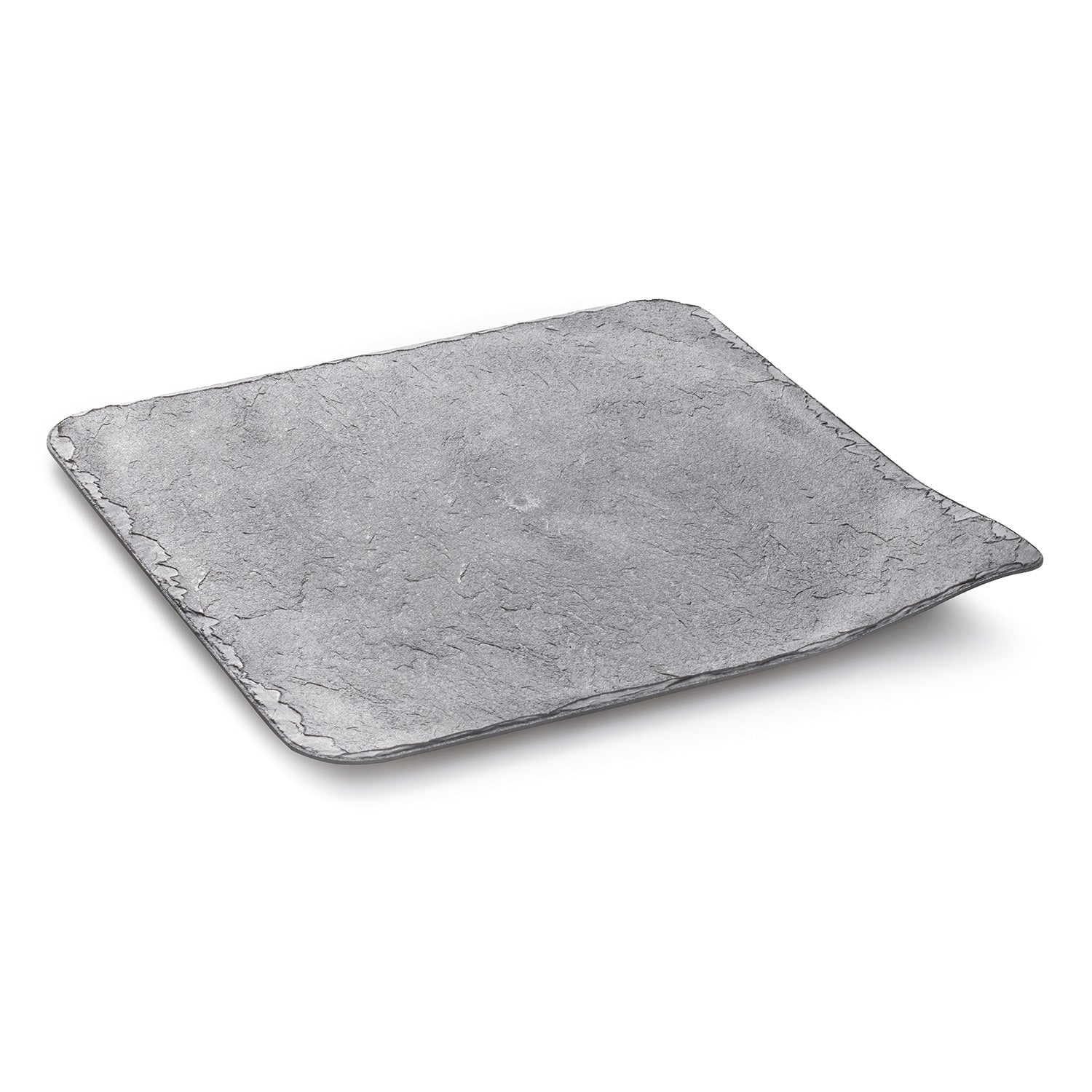 BANDEJA EFECTO PIEDRA GRIS 24X24CM