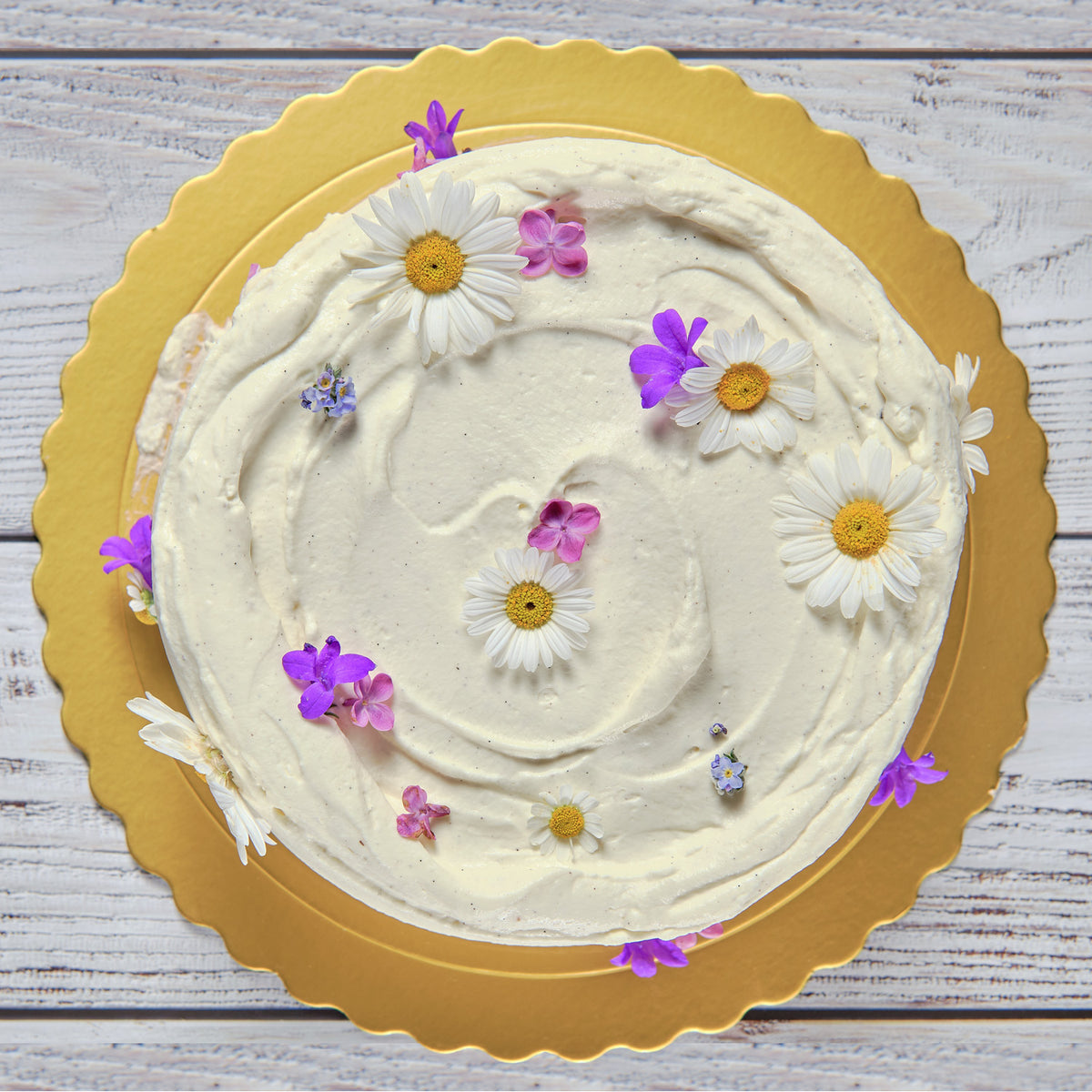 PLATO REDONDO PARA TARTA ORO BORDE ONDULADO Ø 25 CM H 3 MM