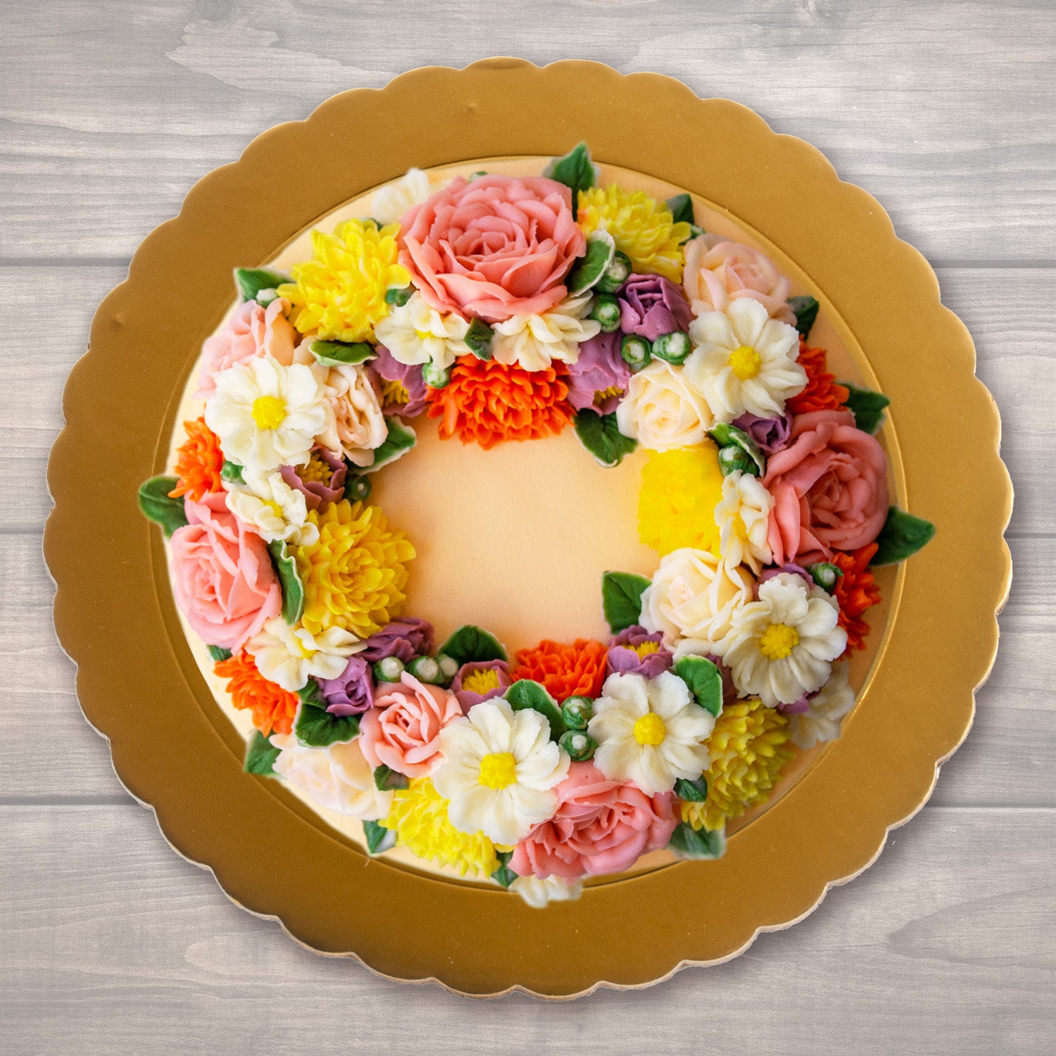 PLATO REDONDO PARA TARTA ORO BORDE ONDULADO Ø 30 CM H 3 MM