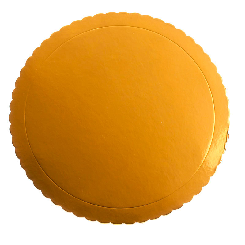 PLATO REDONDO PARA TARTA ORO BORDE ONDULADO Ø 30 CM H 3 MM