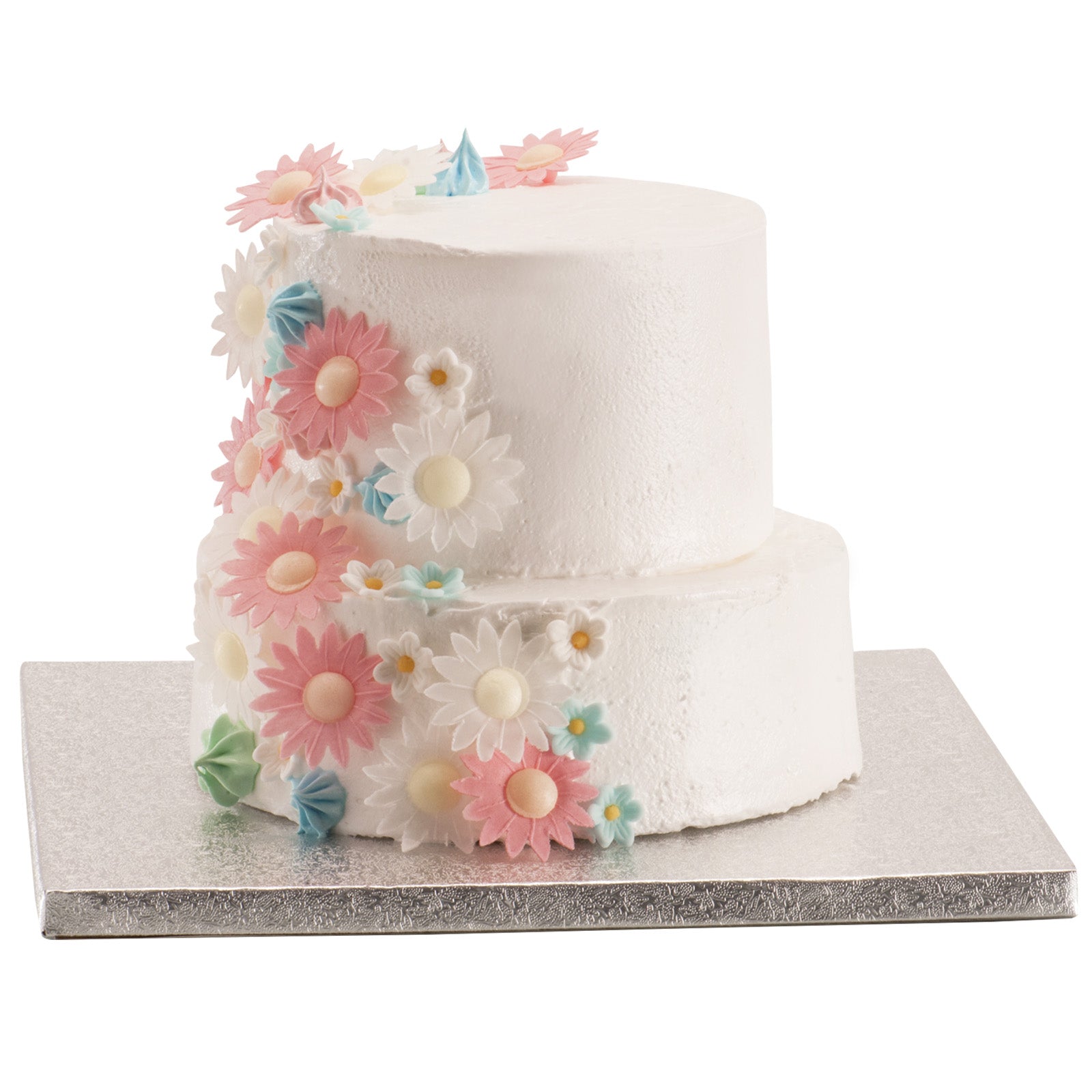 RECTANGULAR CAKE BOARD SILVER 30X25CM