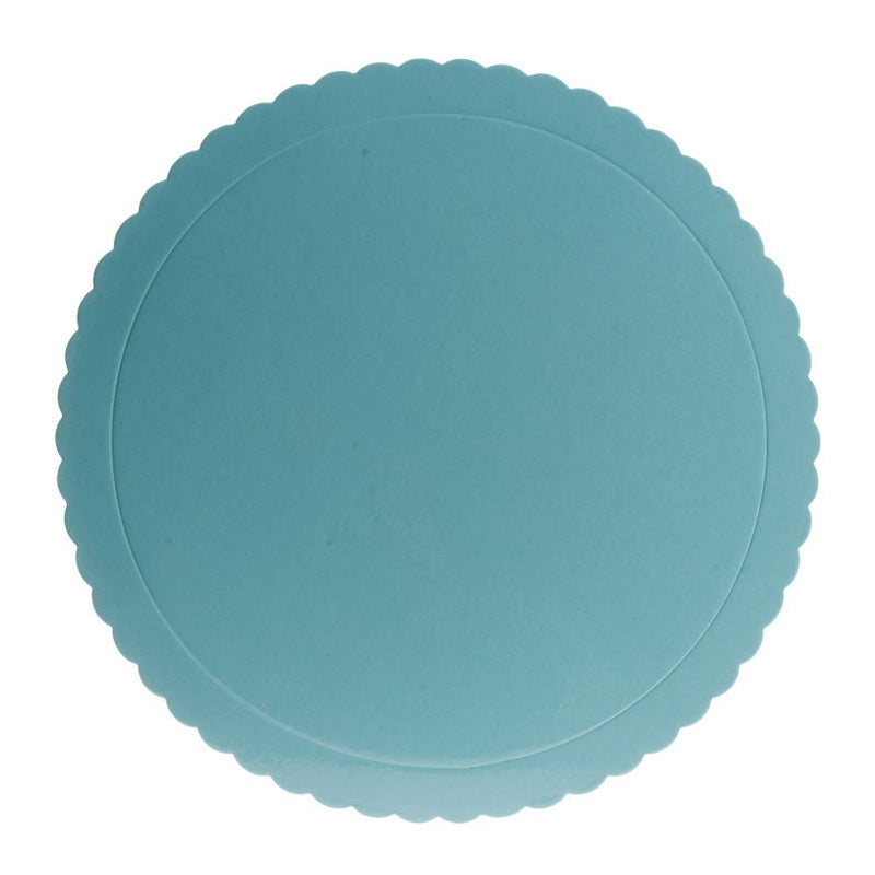 PLATO REDONDO PARA TARTA AZUL BORDE ONDULADO Ø 35 CM H 3 MM